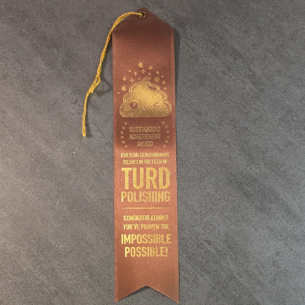 Poop Joke Office Award Ribbon